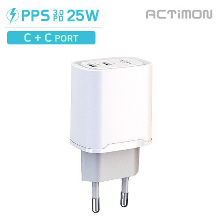 [Hicell] Actimon PPS PD 25W C cổng kép 2 chân sạc gia đình cực nhanh cổng loại C không dây