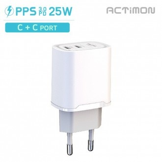 Actimon PPS PD 25W C-port kép 2 cổng sạc gia đình cực nhanh Cổng loại C không dây