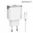 Drion QC 3.0 hỗ trợ sạc gia đình tốc độ cao 18W USB cáp loại 1-prong C có thể tháo rời