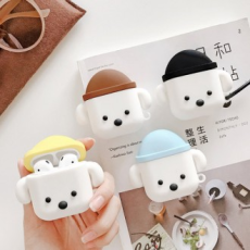 Ốp silicon 3D Bob Leon Puppy cho AirPods + móc khóa AirPod thế hệ 1 Airpod Pro có dây thế hệ 2