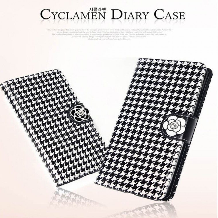 Ruben Hound Tooth Rose Diary Galaxy A13 LTE Case/Thẻ lưu trữ/Loại ví đôi