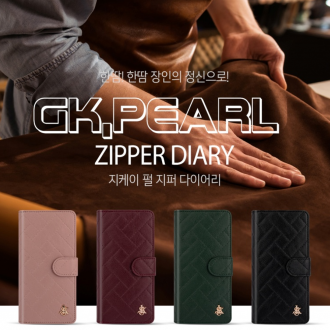 Nhật ký GK Pearl Zipper Galaxy Buddy 3/Galaxy A15 Vỏ thông thường/Loại ví/Kho chứa thẻ/Kho lưu trữ tiền xu