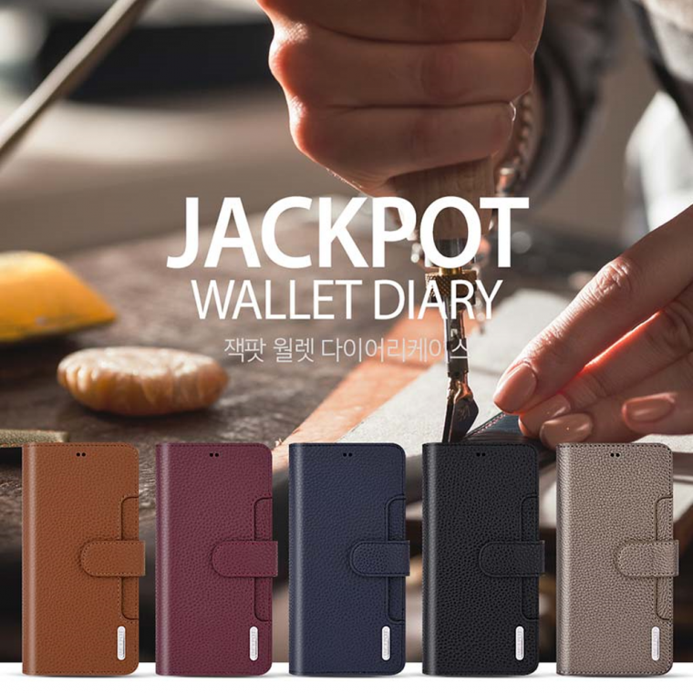 Nhật ký Jackpot Hộp đựng Galaxy Note 4/loại ví/lưu trữ nhiều thẻ/loại ví đôi