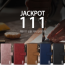 Nhật ký Jackpot 111 Slim Zipper cho Ốp lưng LG Q61/Loại ví/Bộ lưu trữ thẻ/Bộ lưu trữ đa năng/Ví tiền xu/Có dây đeo