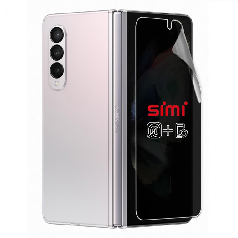 Simi Galaxy Z Fold 3 Phim bảo vệ quyền riêng tư chống vân tay mặt ngoài mặt trước 5 tấm