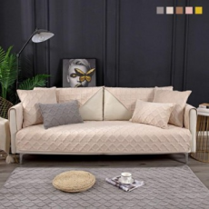 Đa Năng Bắc Âu Microfiber Nguyên Chất Màu Sofa 3 Chỗ 4 Chỗ Sofa Chống Trơn Trượt Cao Su Họa Tiết sàn