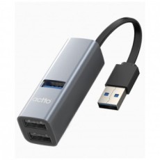 Acto Laptop Máy Tính Để Bàn Đuôi Nguồn USB 3 Cổng Hub HUB-52 Màu Xám Ổ Cứng Gắn Ngoài 5TB