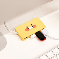 Kakao Friends CS Character Truyền dữ liệu tốc độ cao Hub USB 4 cổng Mega Face Chun-Sik