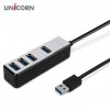 [Unicorn] Hub 4 cổng USB 3.1 không nguồn chất liệu kim loại 1.8M cáp LH-4500A