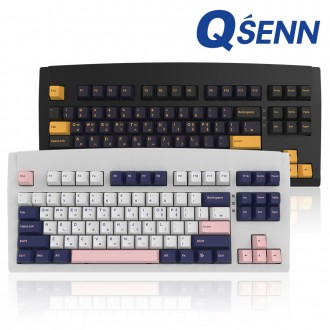 QSENN DT35 87 PBT V3 Bàn phím cơ có dây/không dây được bôi trơn hoàn toàn bằng Gasnet