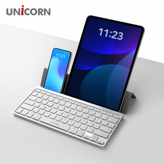 [Unicorn] Bàn phím không dây Bluetooth di động giá đỡ điện thoại thông minh máy tính bảng có thể sạc lại BK-1200SB