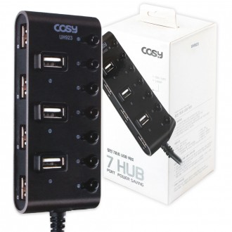 COZY multihub usb hub tiết kiệm điện 7 cổng USB hub (màu đen)