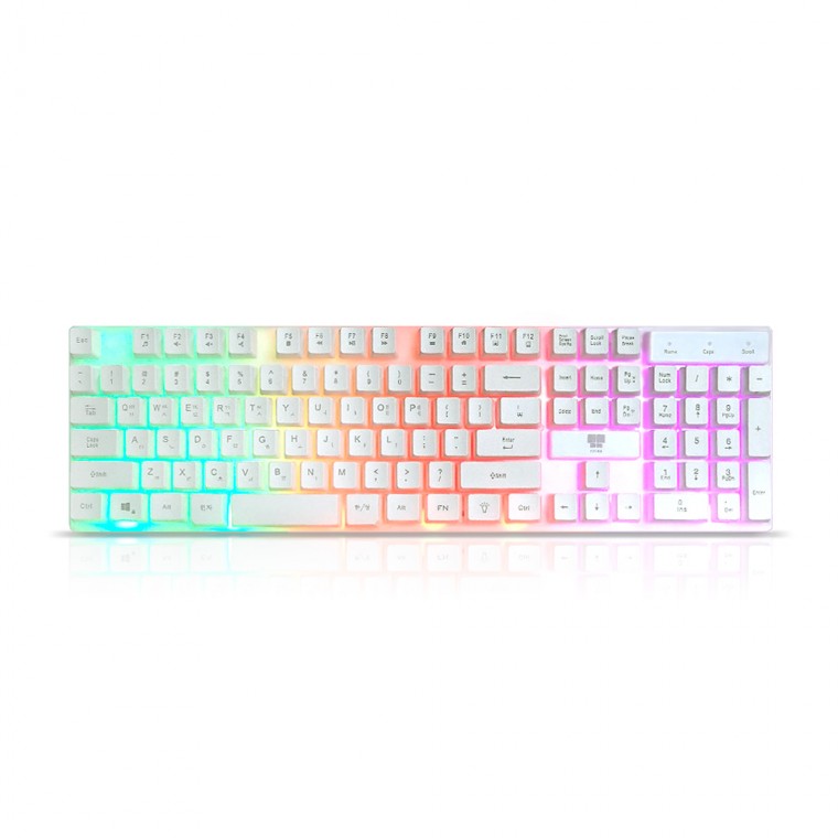 Bàn phím USB Butterfly NV143-RKB10U Rainbow RGB màu trắng