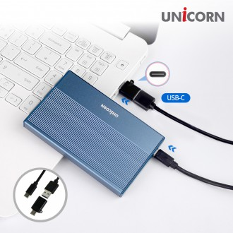 Kỳ lân USB3.2 Gen2 2.5 inch HDD SSD bên ngoài cứng A + C giới tính nhôm lắp ráp dễ dàng HDD-800VA