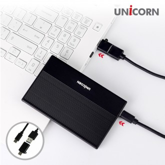 Unicorn USB3.1 5G C loại A + C giới tính bên ngoài 2,5 inch vỏ cứng bằng nhôm lắp ráp trượt HDD-700VA