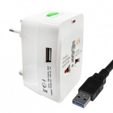 Bộ chuyển đổi du lịch đa năng tương thích toàn cầu cổng USB 1 đa năng