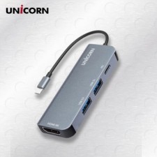 Unicorn 4IN1 HDMI C loại multihub USB3.1 4K phản chiếu PD 87W sạc TCH-P10