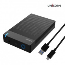 Unicorn USB3.1 C to A hộp cứng gắn ngoài có dây/không dây 3,5 inch cụm trượt một chạm HDD-500V