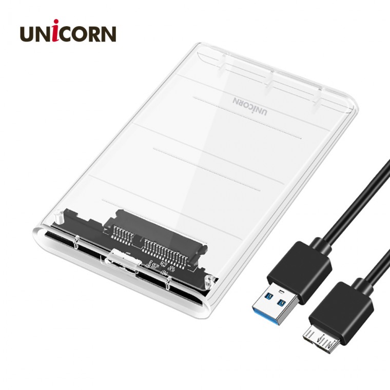 Hộp cứng gắn ngoài Unicorn A loại 2,5 inch USB3.1 HDD SDD HD-6000G