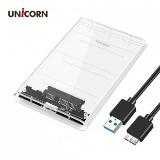 Hộp cứng gắn ngoài Unicorn A loại 2,5 inch USB3.1 HDD SDD HD-6000G