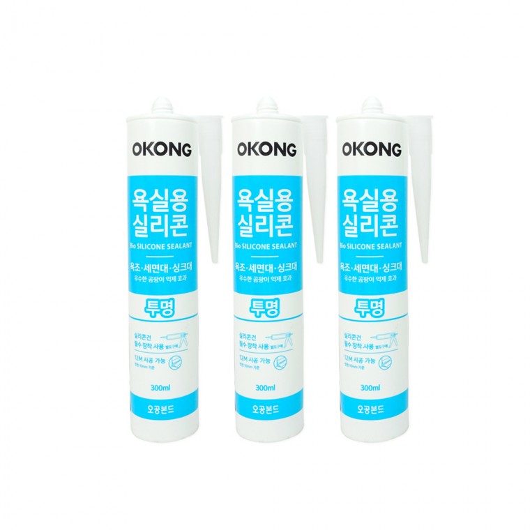 Goku Phòng Tắm Silicone (300Ml) Trong Suốt 9379-3 Chiếc Silicon Bên Trong Khung Xe Bịt Kín Chống Thấm Nước Làm Đầy Khoảng Cách