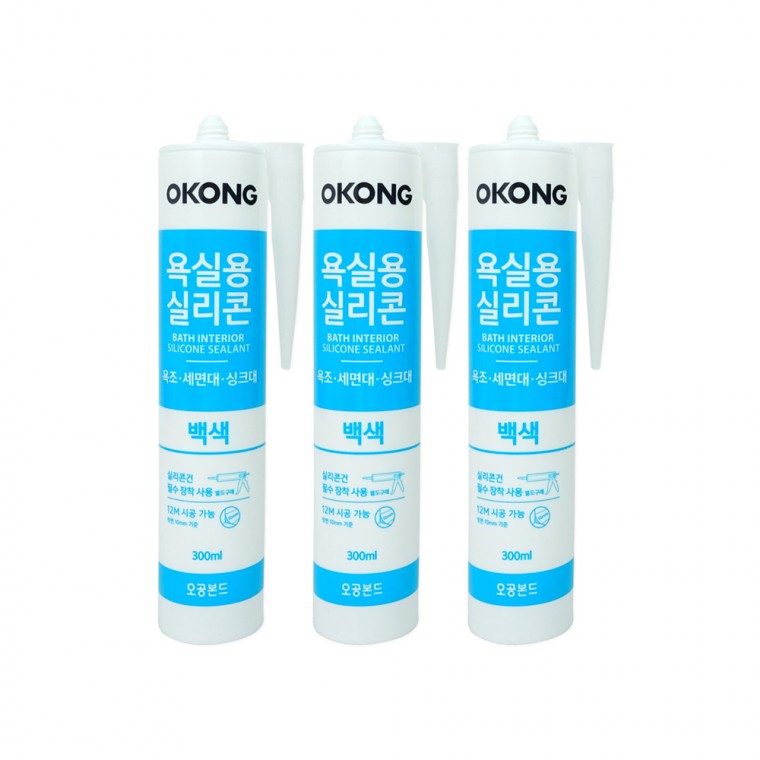 Goku Phòng Tắm Silicone (300Ml) Trắng 9362-3 Chiếc Silicon Nội Thất Khung Xe Niêm Phong Chống Thấm Nước Khoảng Cách Chất Độn