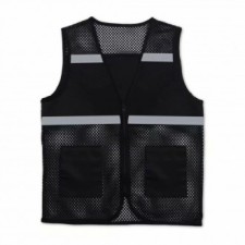 Áo vest công sở lưới phản quang màu đen 100