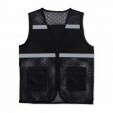 Áo vest công sở lưới phản quang màu đen 105