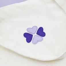 Quần áo Patch Heart Purple Heat Dính Patch Quần áo Cải cách Quần áo Cải cách Quần áo Thêu Wappen