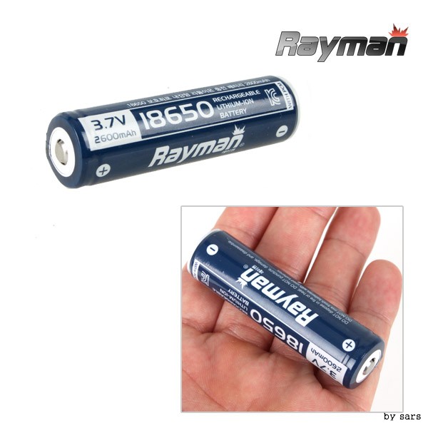 Pin sạc Rayman 18650 chính hãng 2600mAh KC được chứng nhận