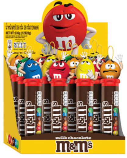 Ống kẹo Topper M&M's (Giao hàng ngẫu nhiên) 28g,12 Ống